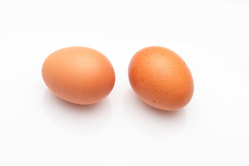 Chicken eggs, raw eggs freshly picked from the farm
