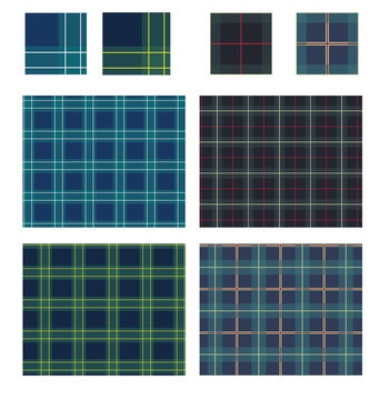 tartan plaid pattern swatch colorable. Change color by swatches panel. Double click on global color in swatches panel, ckeck preview box and change value