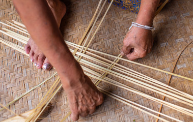 Wood products, Step Wood products, Step, Thai Style, Thai Style Wood products, Thai Style, Different kind of weaved utensils using the natural material a traditional style in Thailand. 