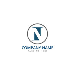 Letter N abstract logo icon design template