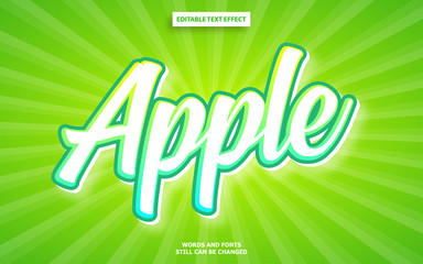 Apple color editable text effect