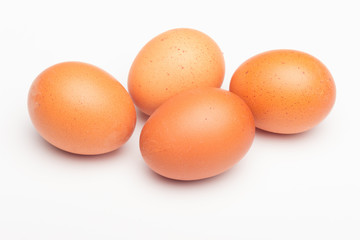 Chicken eggs, raw eggs freshly picked from the farm