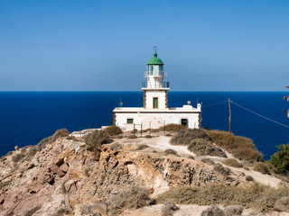 Fototapeta na wymiar Akrotiri lighthouse on the island