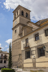 Fototapeta na wymiar Granada Church of the Savior (Parroquia del Salvador, 1499). Church of the Savior built in Moorish style on the old Mosque of Granada, situated in the Albaicin. Granada, Andalusia, Spain.