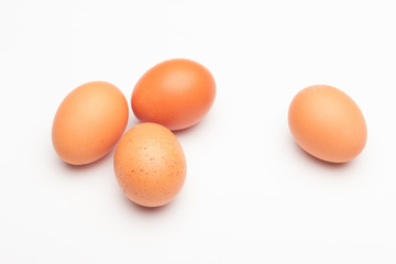 Chicken eggs, raw eggs freshly picked from the farm