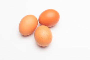 Chicken eggs, raw eggs freshly picked from the farm