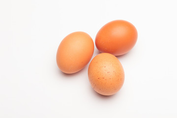 Chicken eggs, raw eggs freshly picked from the farm