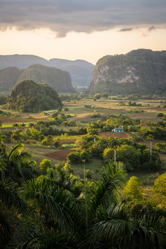 A vista of Vi&ntilde;ales valley in Cuba.