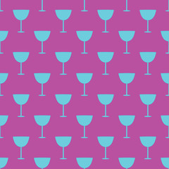 Seamless pattern on the magenta background