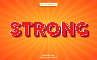 Strong bold editable text effect