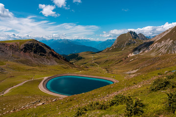 Reservoirs in the Dolomites, Italy