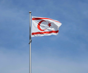 Flag of Northern Cyprus in Kyrenia. Cyprus