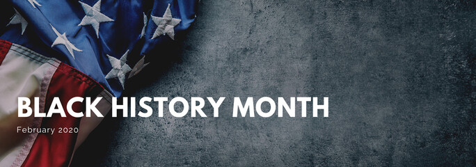 Black History Month 2020 cover with American flag