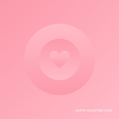 Heart with soft pink gradient in circle