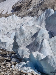 Khumbu glacier view. Everest base camp, a legendary place for all trekkers who explore Himalayas....