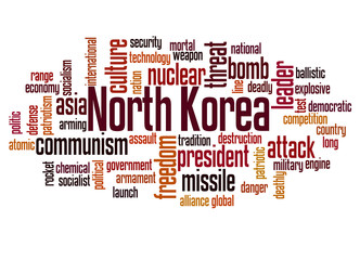 North Korea word cloud concept