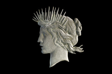 Peace Dollar Coin Bust