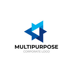 Logo design in a modern abstract style, fashionable composition of elements