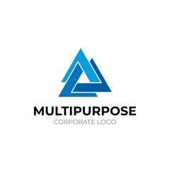 Logo design in a modern abstract style, fashionable composition of elements