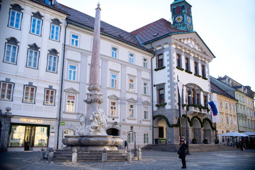 Fototapeta premium The Robba fountain aka. fountain of the Three Carniolan Rivers