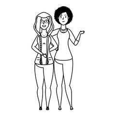 young interracial girls avatars characters