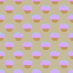 Seamless pattern on the light beige background