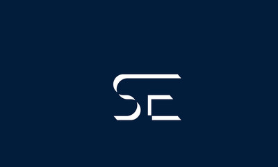 Alphabet letters monogram icon logo SE