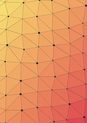 Abstract Low Polygon gradient Generative Art background illustration