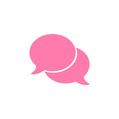 Speech bubbles flat vector icon isolated on a white background.