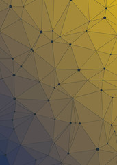 Abstract Low Polygon gradient Generative Art background illustration