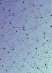Naklejka premium Abstract Low Polygon gradient Generative Art background illustration