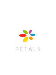 Obraz premium Flower logo on a white background