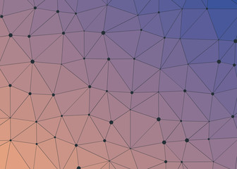 Abstract Low Polygon gradient Generative Art background illustration