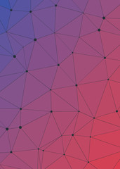 Fototapeta premium Abstract Low Polygon gradient Generative Art background illustration