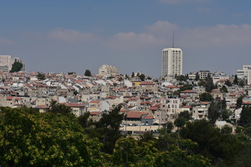 Cityscape of West Jerusalem on a sunny day