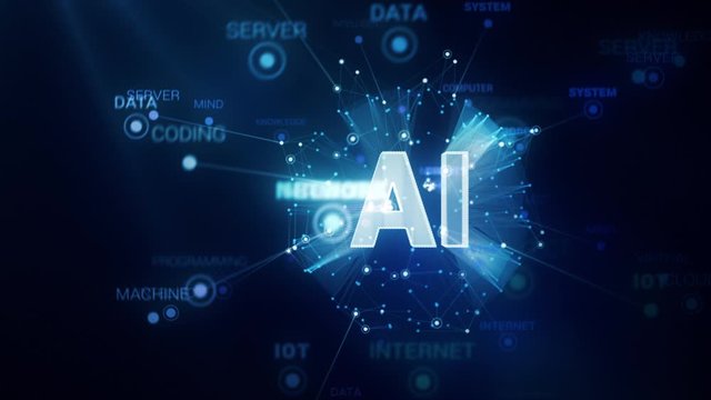 Creative Artificial Intelligence Concept Side Shot