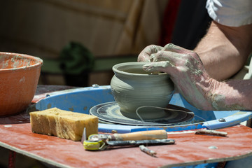 Making handmade ukrainian clay dishes pottery traditions handcraft