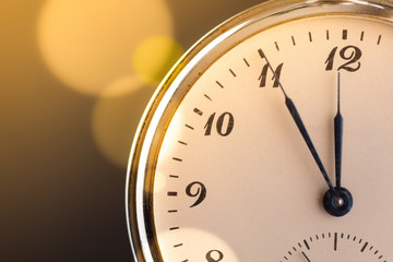 Rustic Pocket Watch. Deadline, Running Out of Time. Time Passing Concept.