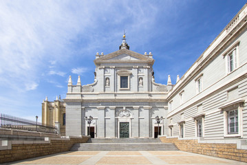 Fototapeta na wymiar Cathedral Almudena in Madrid, Spain