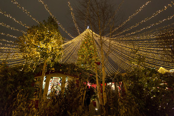 New year's Moscow, festival Journey to Christmas. The night Christmas lighting