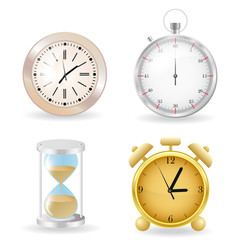 Clock set. Office, digital, timer, stopwatch, alarm.Set of time, clock, watch, timer vector simple outline icons for web and mobile design pack