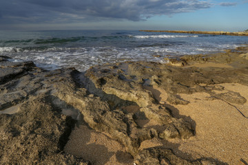 mediterranean sea cyprus beach landscape clouds