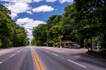Fototapeta premium Highway photographed in Linhares, Espirito Santo. Southeast of Brazil. Atlantic Forest Biome. Picture made in 2015.