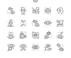 Glaucoma Well-crafted Pixel Perfect Vector Thin Line Icons 30 2x Grid for Web Graphics and Apps. Simple Minimal Pictogram
