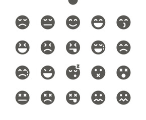 Emotions v2 UI Pixel Perfect Well-crafted Vector Solid Icons 48x48 Ready for 24x24 Grid for Web Graphics and Apps. Simple Minimal Pictogram