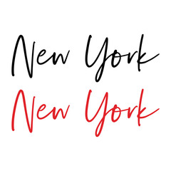 New York city calligraphy vector quote