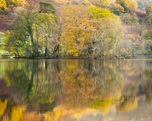 Autumn on Rydal Water in the Lake District. UK