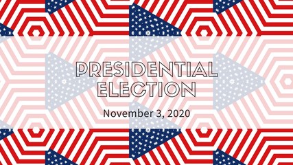 USA PRESIDENTIAL ELECTION november 3 2020 date on american flag
