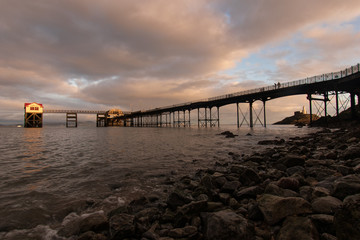 Fototapeta premium Sunset at Mumbles Pier