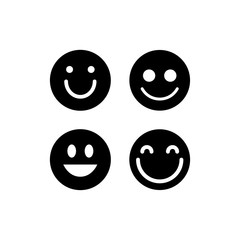 Emoticon happy smile design trendy